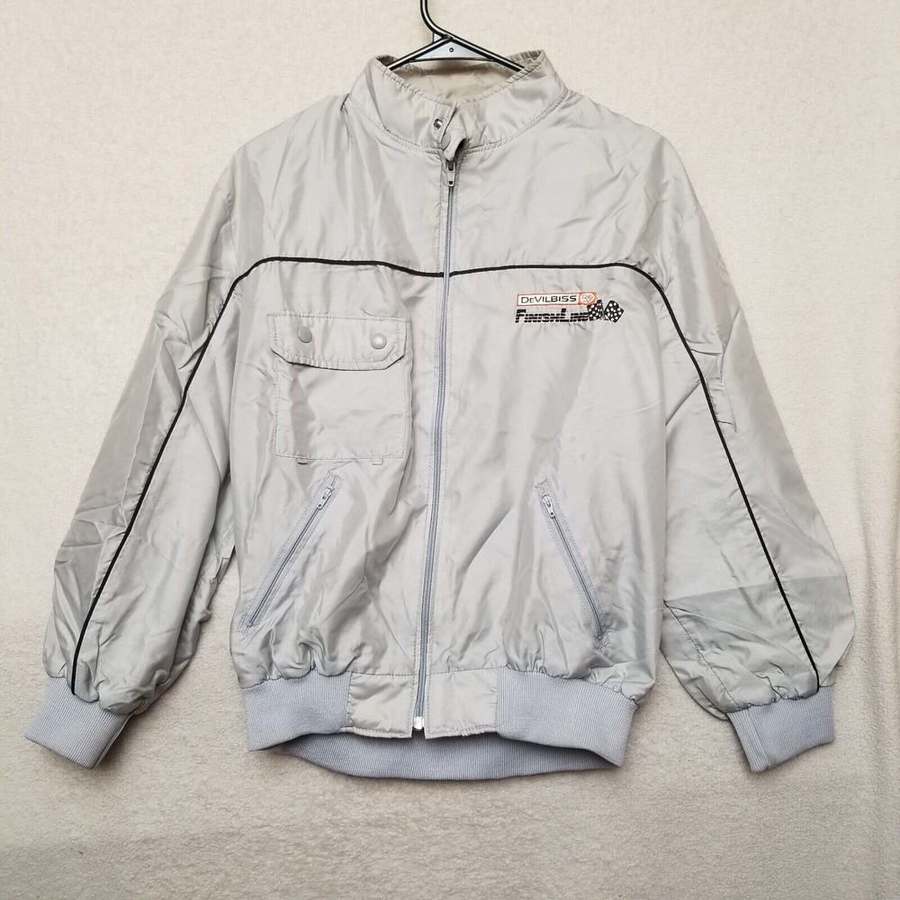 Vintage DeVILBISS FINISH LINE Gray   Jacket Size‎ Mens Medium